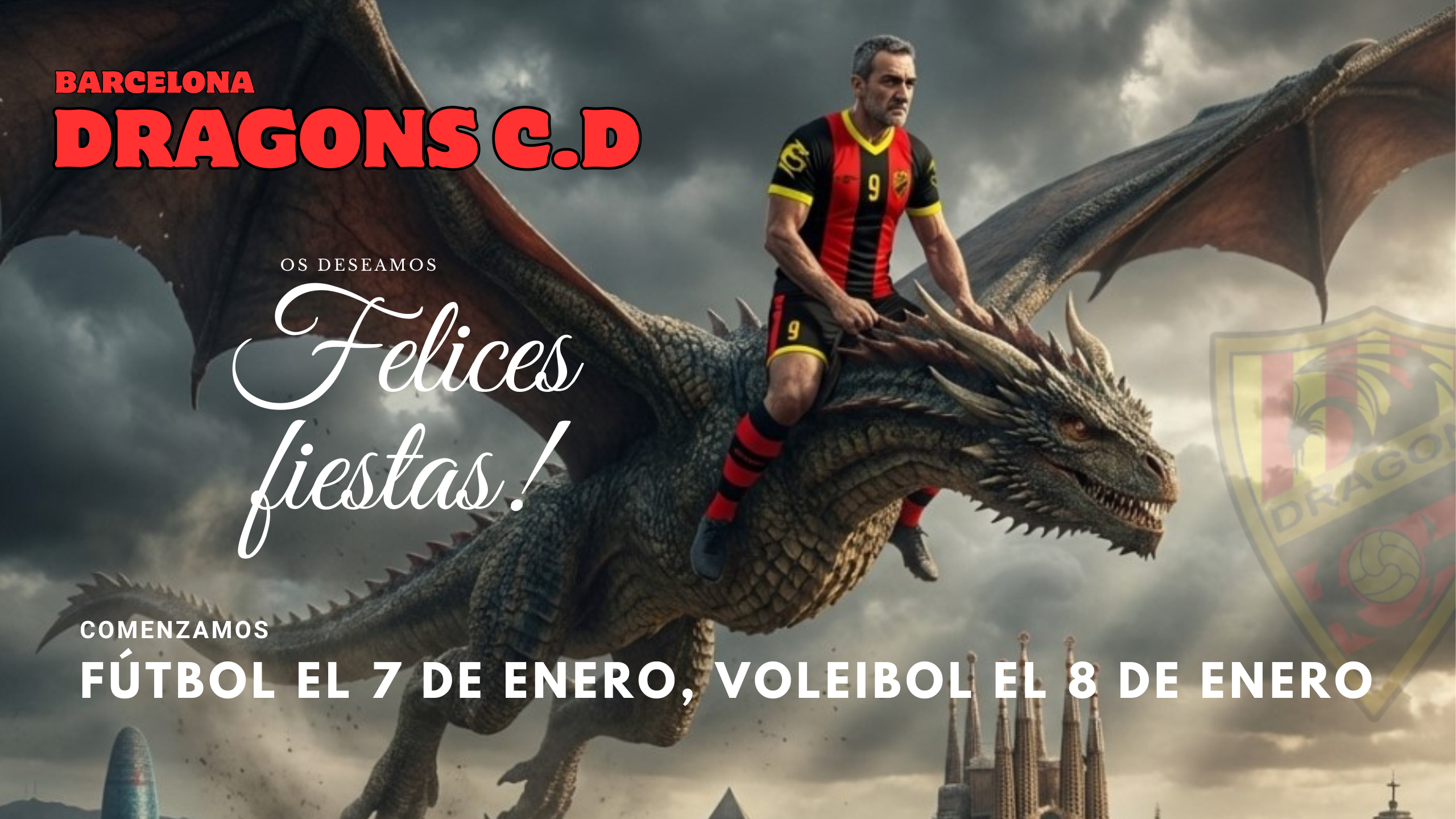 Felicitaciones De Barcelona dragons para el 2025